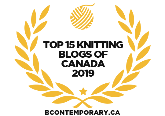 Banners for Top 15 Knitting Blogs of Canada 2019